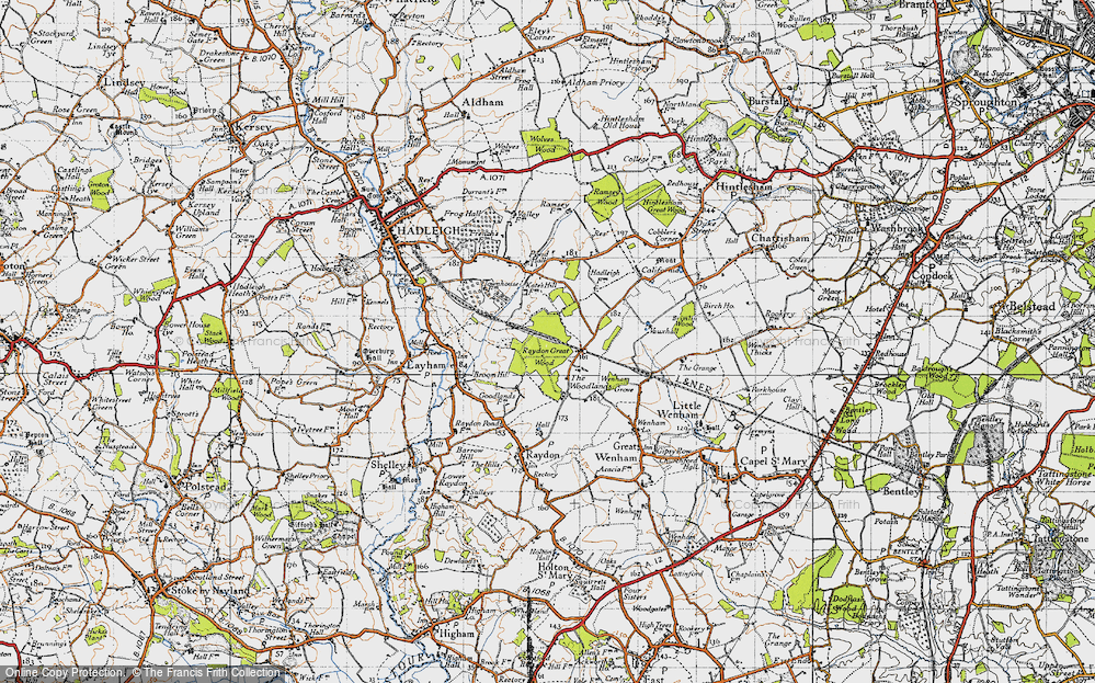 Old Map of The Woodlands, 1946 in 1946