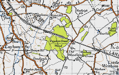 Old map of The Woodlands in 1946