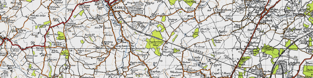 Old map of The Woodlands in 1946