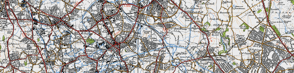 Old map of The Woods in 1946