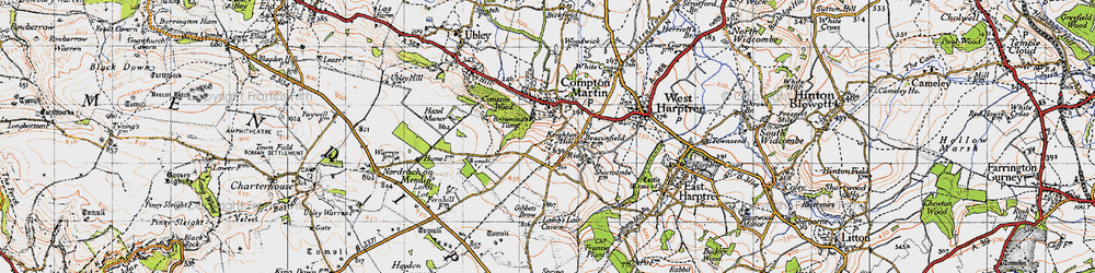 Old map of The Wrangle in 1946