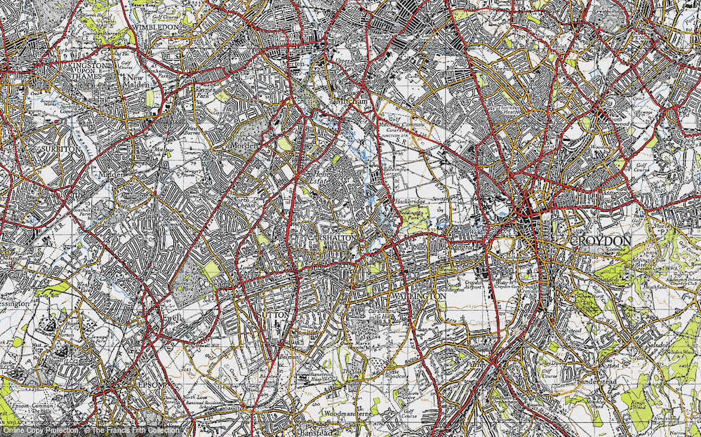Old Map of The Wrythe, 1945 in 1945