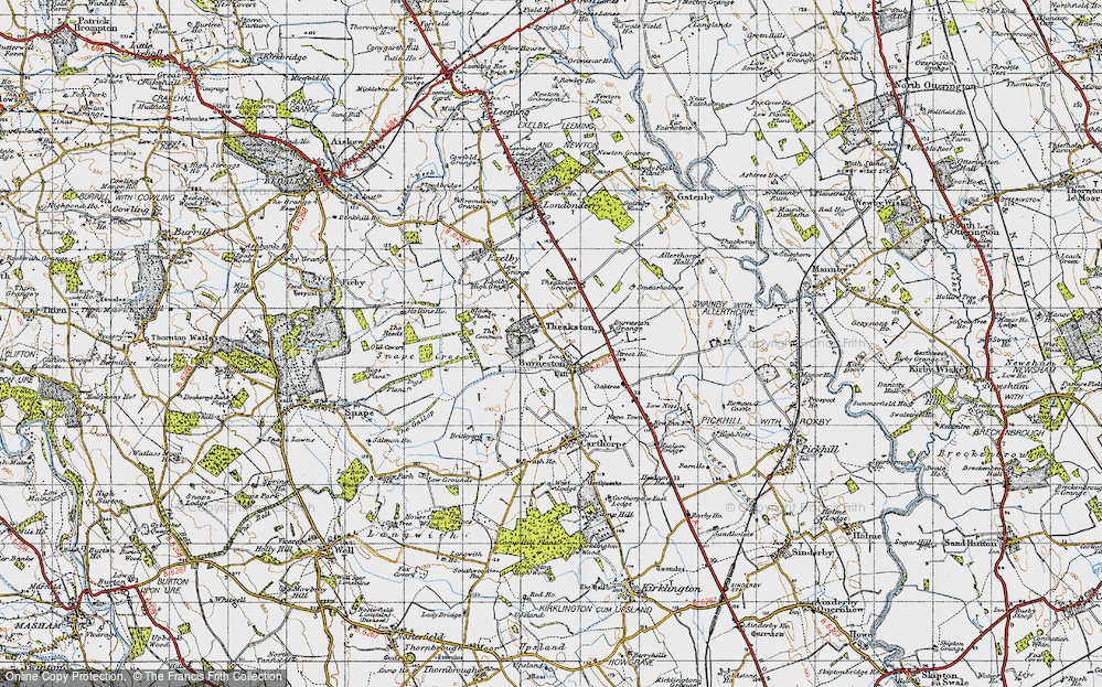 Old Map of Theakston, 1947 in 1947