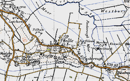 Old map of Theale in 1946