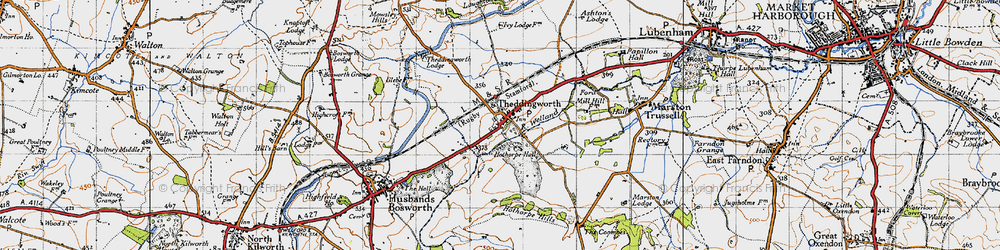 Old map of Laughton Hills in 1946