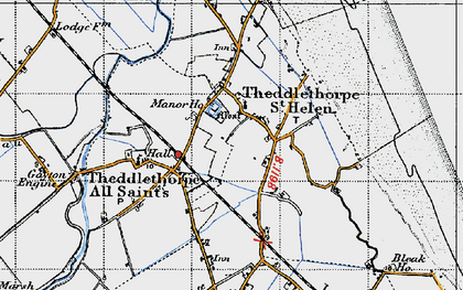 Old map of Theddlethorpe St Helen in 1946