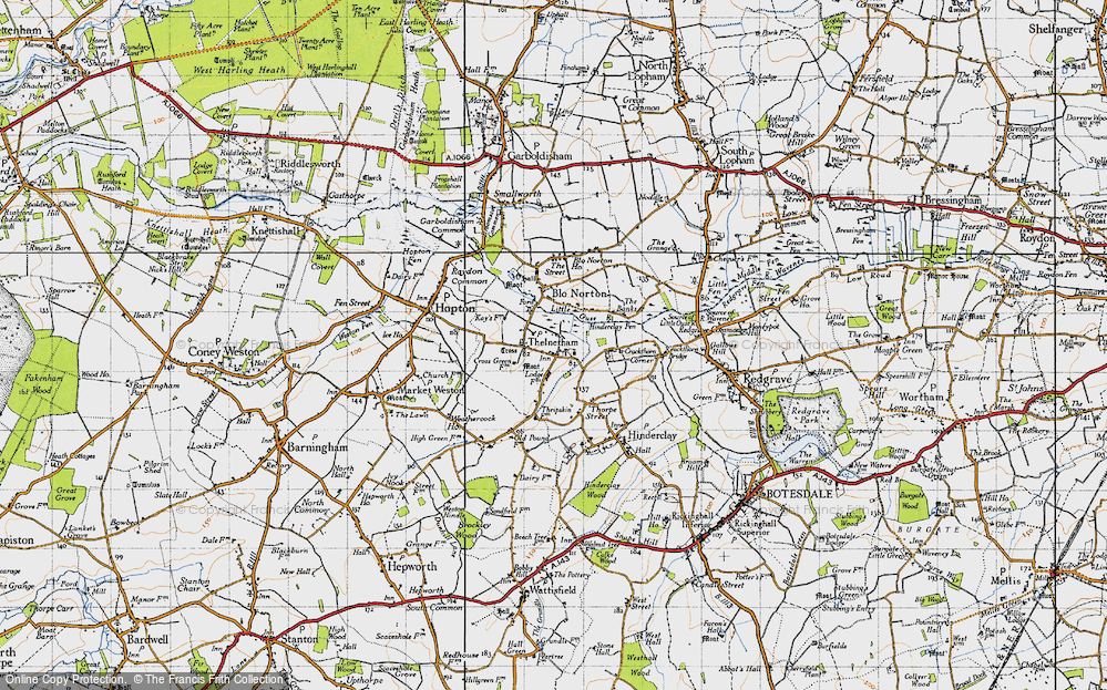 Old Map of Thelnetham, 1946 in 1946