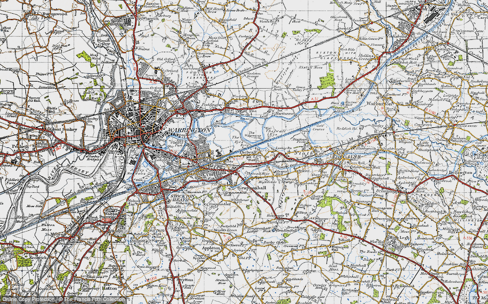 Old Map of Thelwall, 1947 in 1947