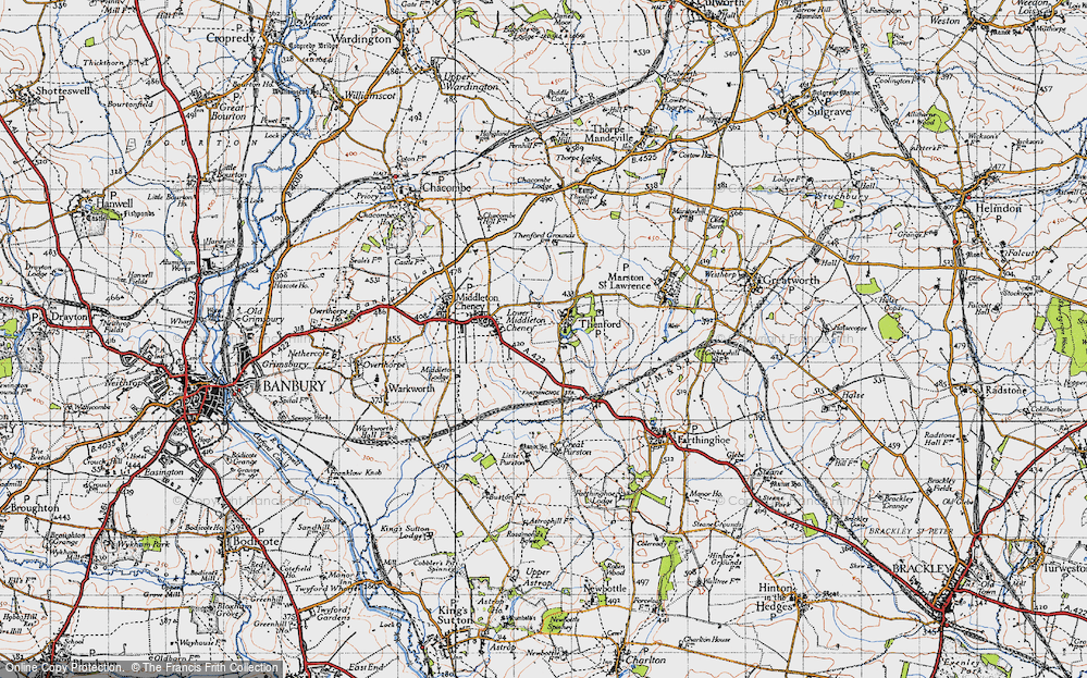 Old Map of Thenford, 1946 in 1946