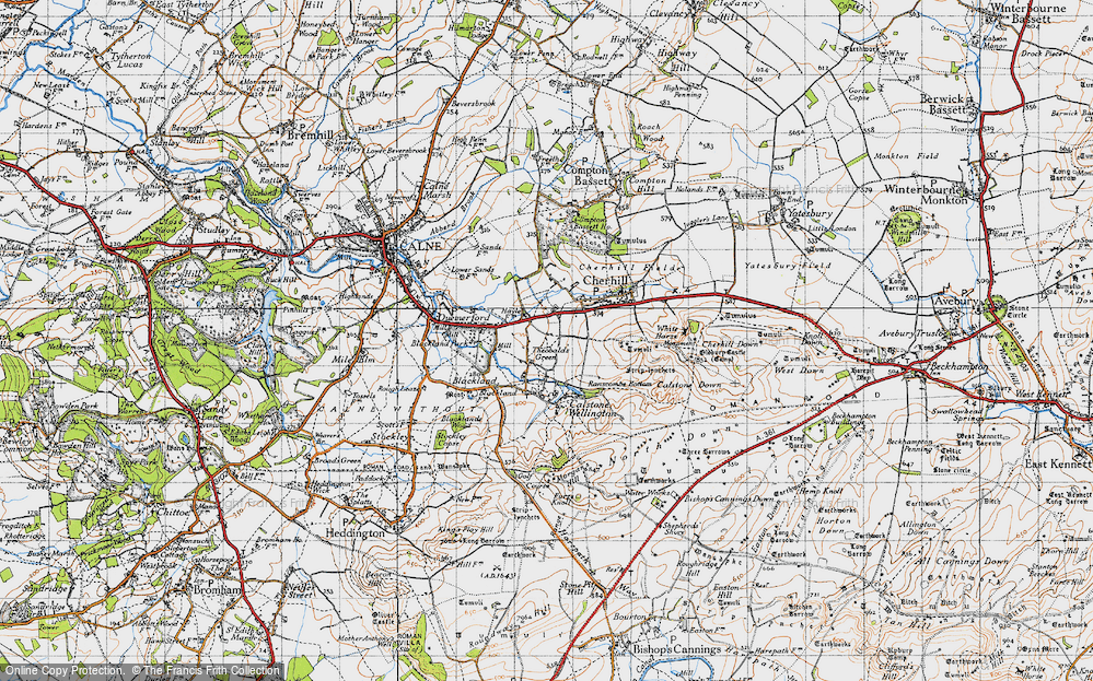 Old Map of Theobald's Green, 1940 in 1940