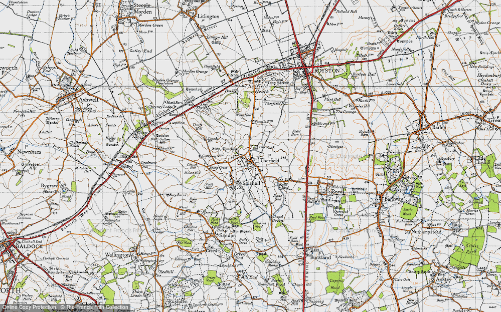 Old Map of Therfield, 1946 in 1946