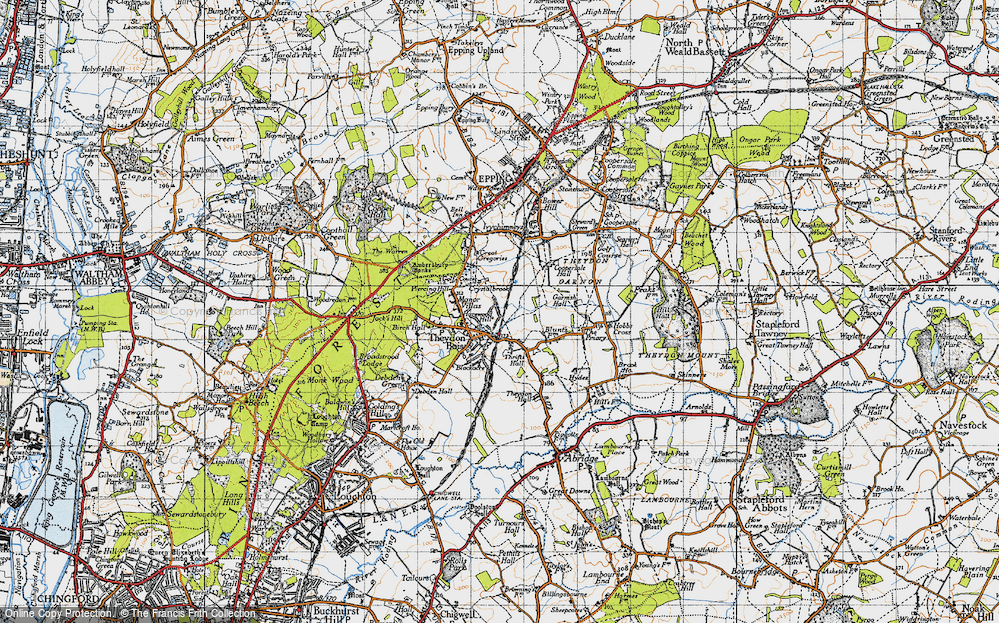 Old Map of Theydon Bois, 1946 in 1946