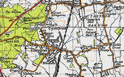 Old map of Theydon Bois in 1946