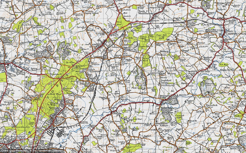 Old Map of Theydon Garnon, 1946 in 1946