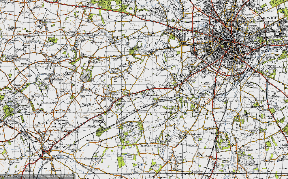 Old Map of Thickthorn Hall, 1946 in 1946