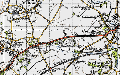 Old map of Thickthorn Hall in 1946