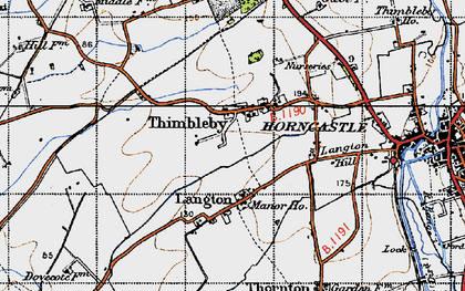 Old map of Thimbleby in 1946
