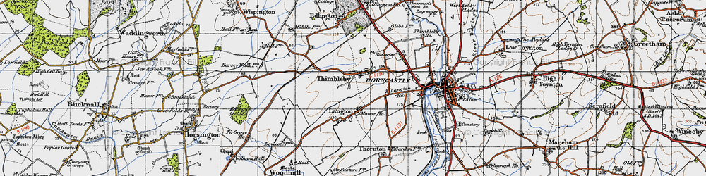 Old map of Thimbleby in 1946