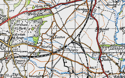 Old map of Thingley in 1940