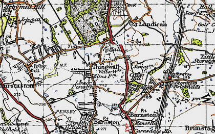 Old map of Thingwall in 1947