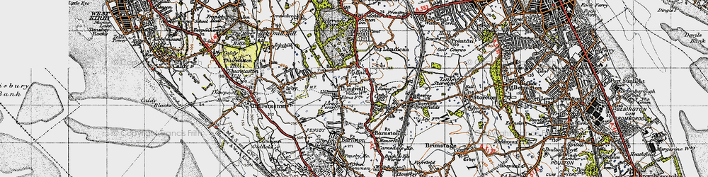 Old map of Thingwall in 1947