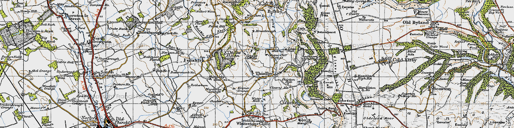 Old map of Whitestone Cliff in 1947