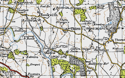 Old map of Thirn in 1947
