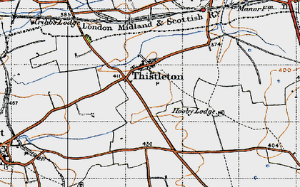 Old map of Thistleton in 1946