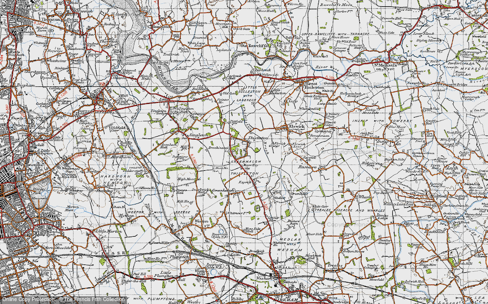 Old Map of Thistleton, 1947 in 1947