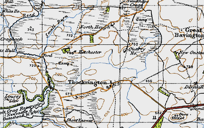 Old map of Thockrington in 1947