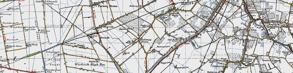 Old map of Tholomas Drove in 1946