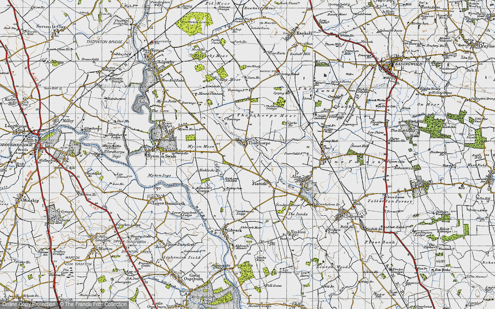 Old Map of Tholthorpe, 1947 in 1947