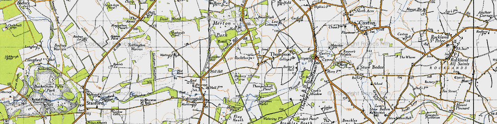 Old map of Thompson in 1946