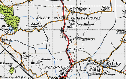Old map of Thoresthorpe in 1946