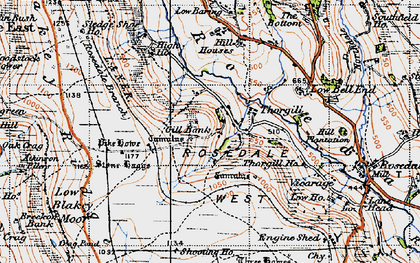Old map of Thorgill in 1947