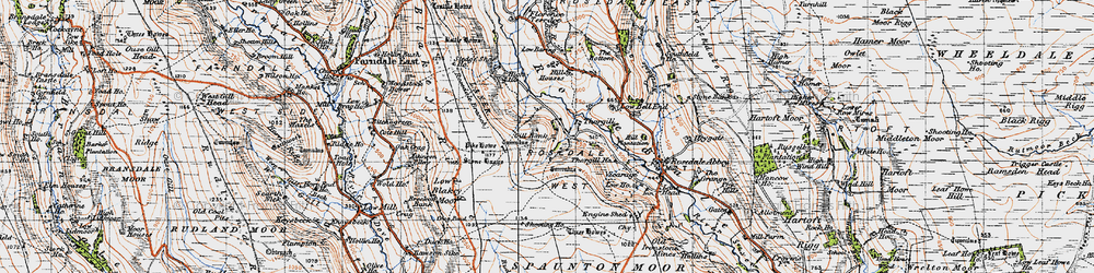 Old map of Thorgill in 1947
