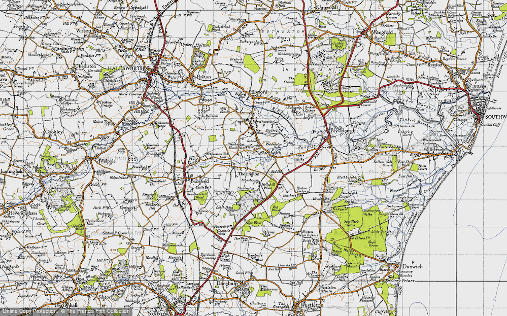 Old Map of Thorington, 1946 in 1946