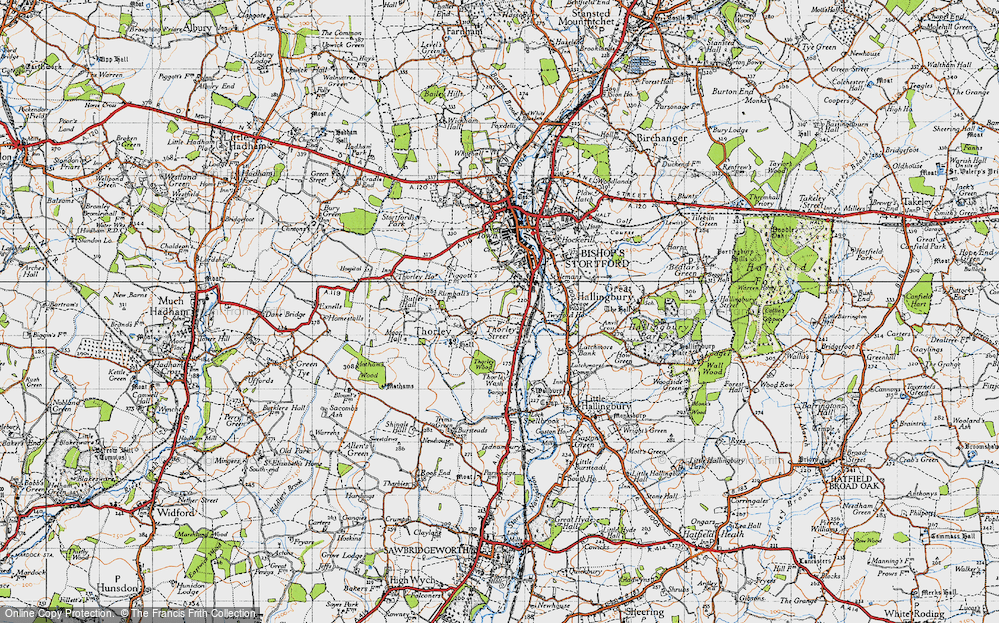 Old Map of Thorley Street, 1946 in 1946