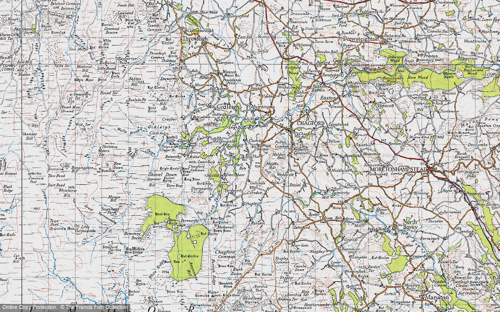 Old Map of Thorn, 1946 in 1946