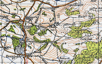 Old map of Evancoyd in 1947