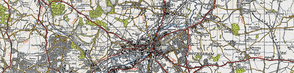 Old map of Thorn Hill in 1947
