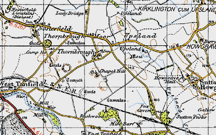 Old map of Thornborough in 1947