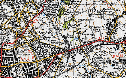 Old map of Thornbury in 1947