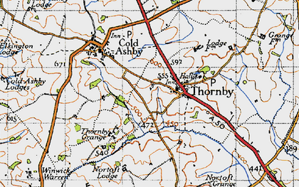 Old map of Thornby in 1946