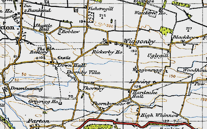 Old map of Thornby in 1947