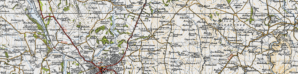 Old map of Ley Fields in 1947