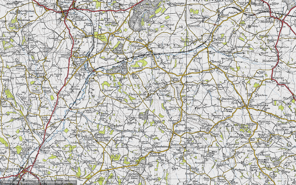 Old Map of Thorncombe, 1945 in 1945