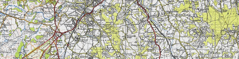 Old map of Winkworth Arboretum in 1940