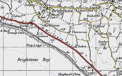 Old map of Thorncross in 1945