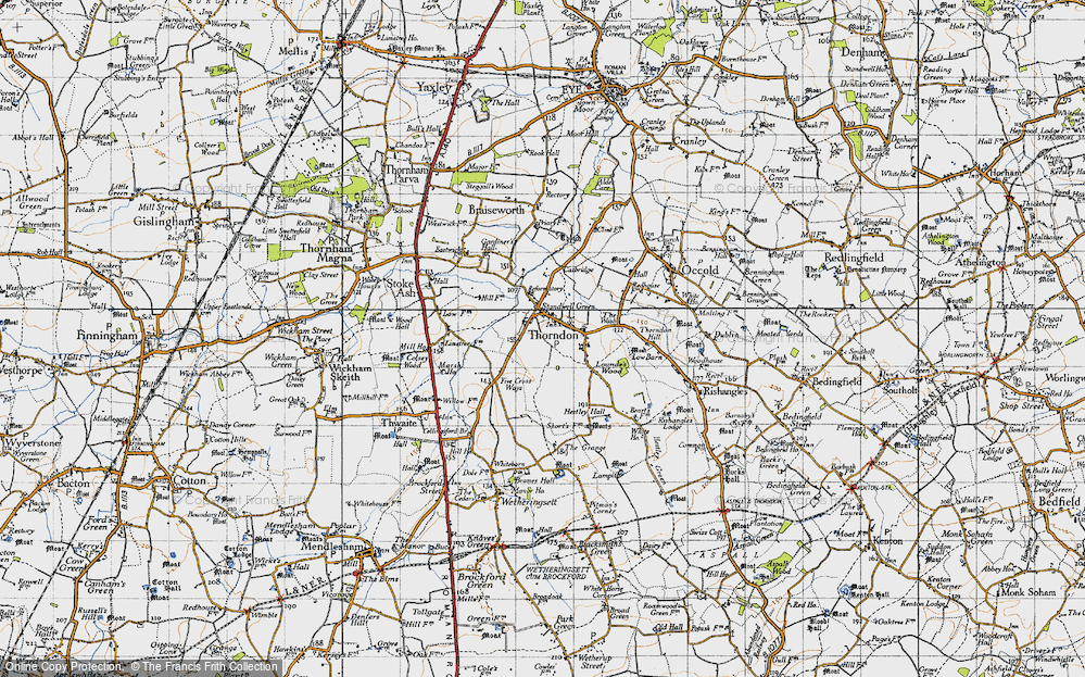 Old Map of Thorndon, 1946 in 1946